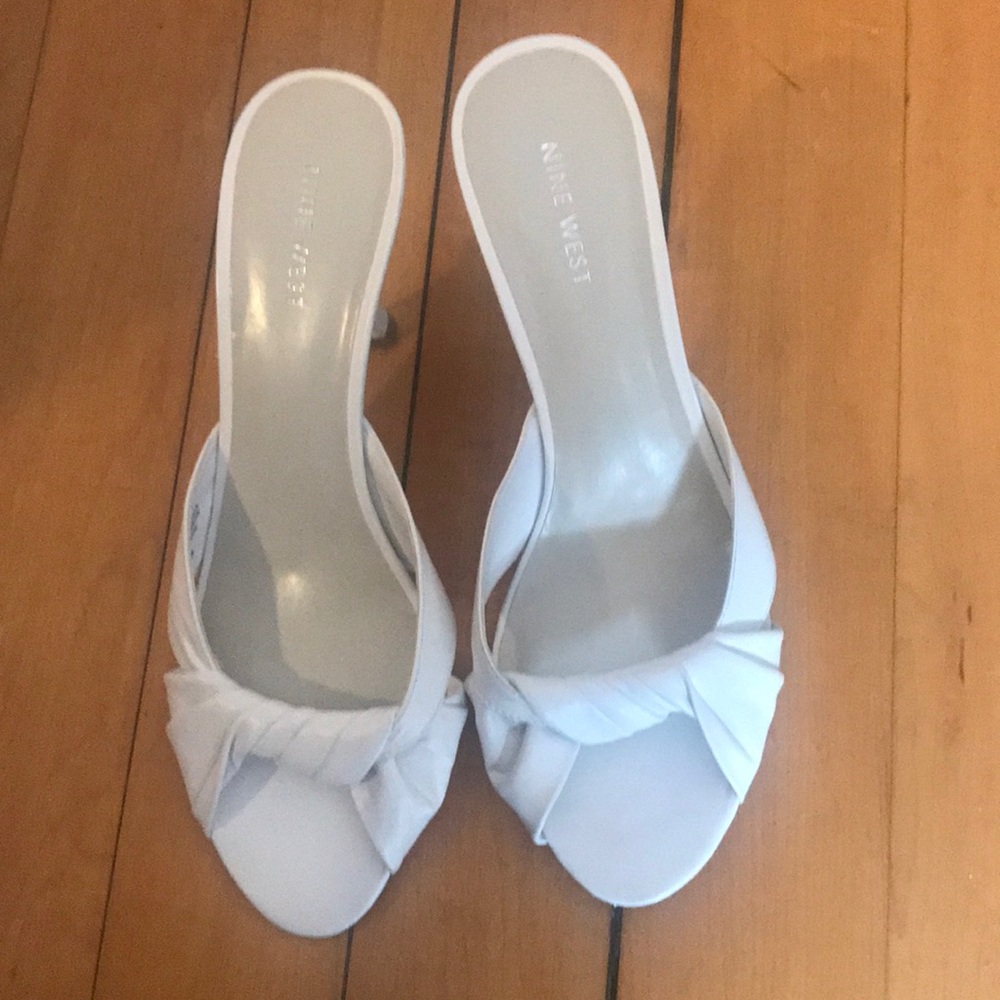 Low open toe heels